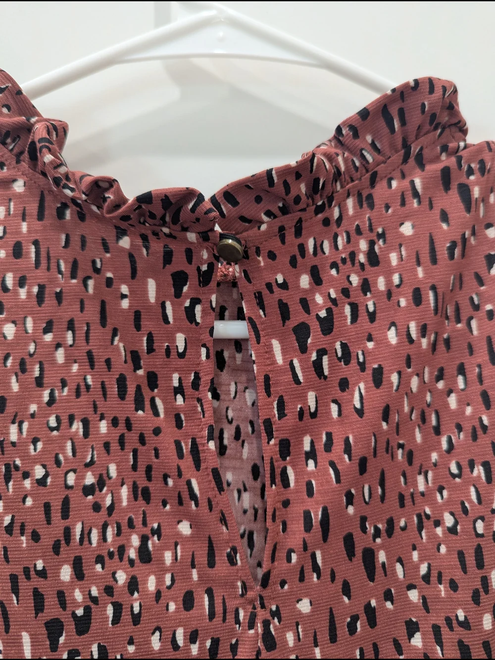 mts Pink Rust Leopard Print Top - Picture 5 of 7